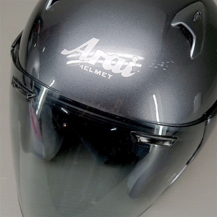 Arai SZ-F ジェットヘルメット 59-60cm Lサイズ ガンメタ 傷あり