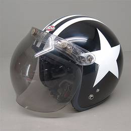 OGK Bob ジェットヘルメット XLサイズ 黒／星