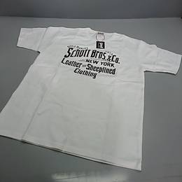 SCHOTT　Tシャツ　ホワイト　プリント　Lサイズ