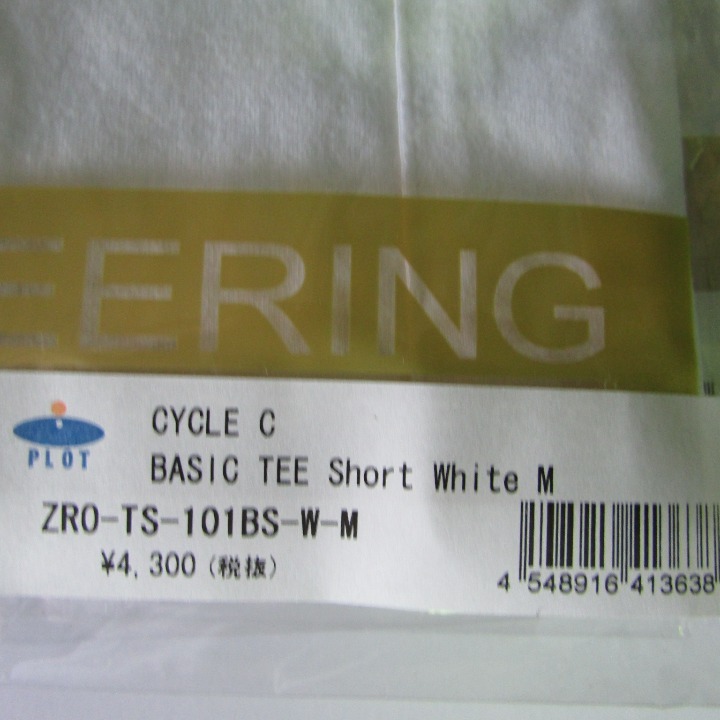 サイクルカルチャー　CYCLE C BASIC TEE Short  WHITE  Mサイズ